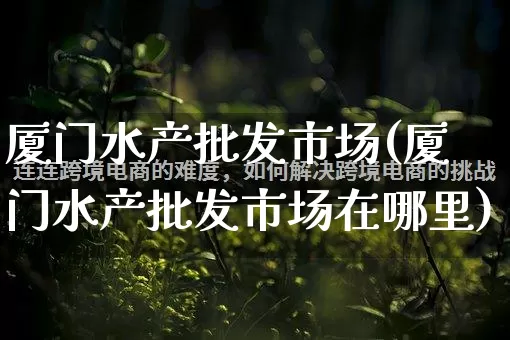 厦门水产批发市场(厦门水产批发市场在哪里)_https://www.rzcpcj.com_开网店_第1张