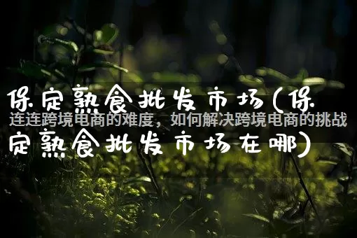 保定熟食批发市场(保定熟食批发市场在哪)_https://www.rzcpcj.com_抖音快手_第1张