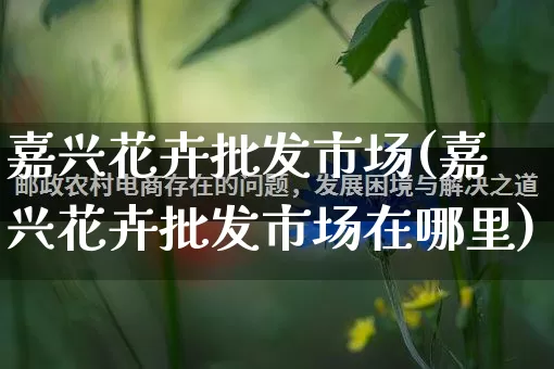 嘉兴花卉批发市场(嘉兴花卉批发市场在哪里)_https://www.rzcpcj.com_抖音快手_第1张