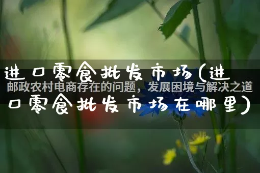 进口零食批发市场(进口零食批发市场在哪里)_https://www.rzcpcj.com_天猫运营_第1张