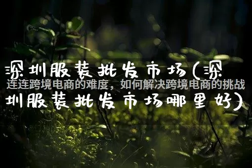 深圳服装批发市场(深圳服装批发市场哪里好)_https://www.rzcpcj.com_淘宝运营_第1张