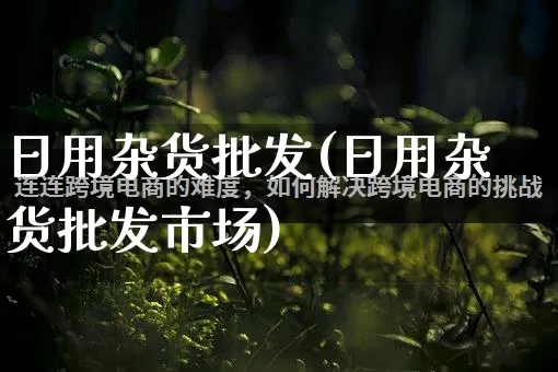 日用杂货批发(日用杂货批发市场)_https://www.rzcpcj.com_直通车_第1张