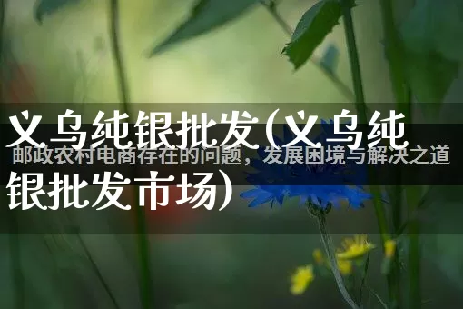 义乌纯银批发(义乌纯银批发市场)_https://www.rzcpcj.com_代运营_第1张