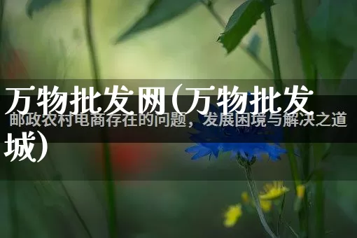 万物批发网(万物批发城)_https://www.rzcpcj.com_淘宝运营_第1张