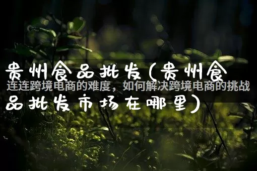 贵州食品批发(贵州食品批发市场在哪里)_https://www.rzcpcj.com_淘宝运营_第1张