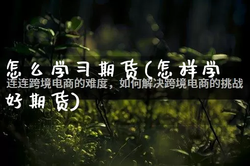 怎么学习期货(怎样学好期货)_https://www.rzcpcj.com_淘宝运营_第1张