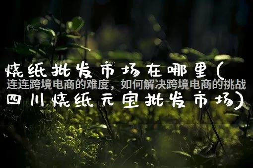 烧纸批发市场在哪里(四川烧纸元宝批发市场)_https://www.rzcpcj.com_淘宝运营_第1张
