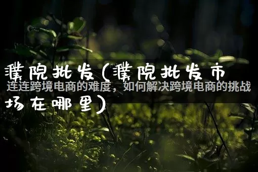 濮院批发(濮院批发市场在哪里)_https://www.rzcpcj.com_淘宝运营_第1张