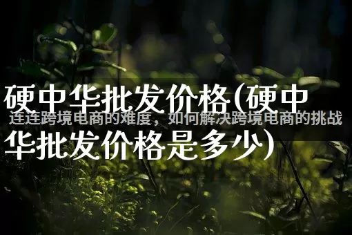 硬中华批发价格(硬中华批发价格是多少)_https://www.rzcpcj.com_直通车_第1张