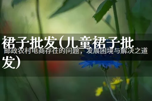 裙子批发(儿童裙子批发)_https://www.rzcpcj.com_抖音快手_第1张